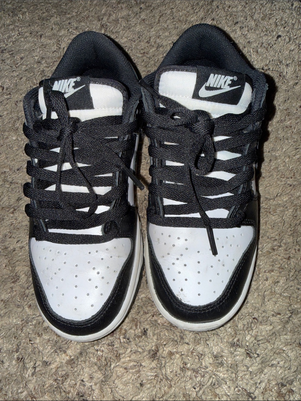 Nike Kids Two-Tone Black and White Low-Top Sneakers